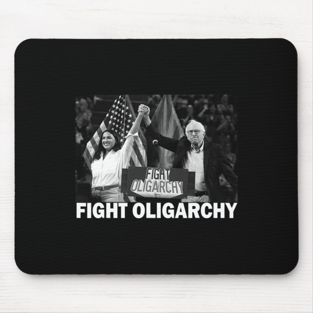 Kämpft gegen Oligarchie Bernie Sanders und Aoc Fre Mousepad (Vorne)
