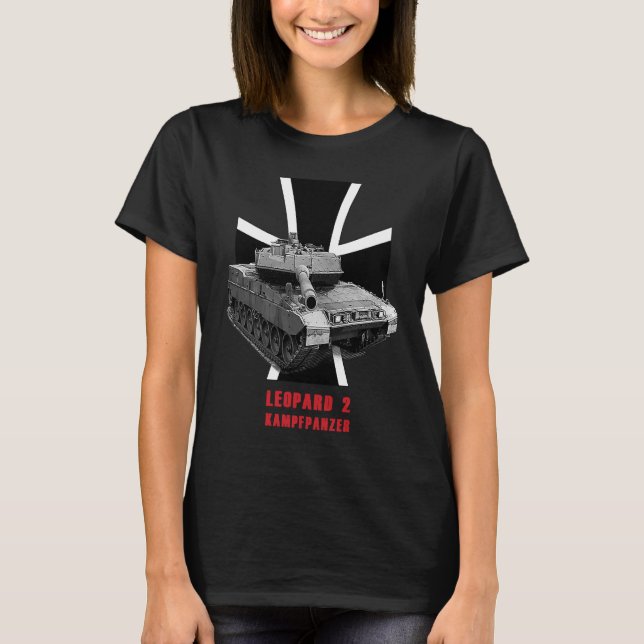 Kampftank Leopard 2 Bundeswehr Kampfpanzer T-Shirt (Vorderseite)
