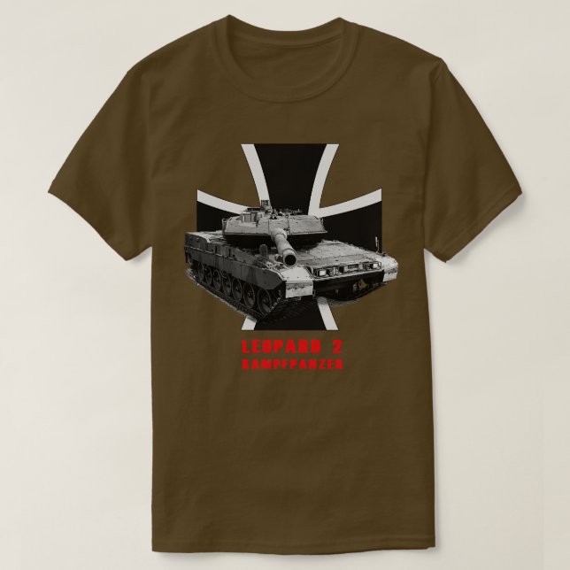 Kampftank Leopard 2 Bundeswehr Kampfpanzer T-Shirt (Design vorne)