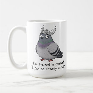 Kampftaugliche Taube - Angstattacken Humor  Kaffeetasse