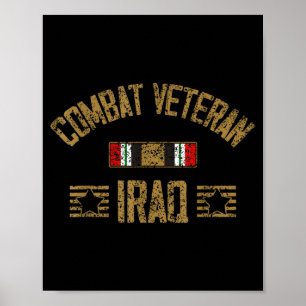 Kampfveteran Irak-Einsatz Tag der Veteranen Krieg Poster