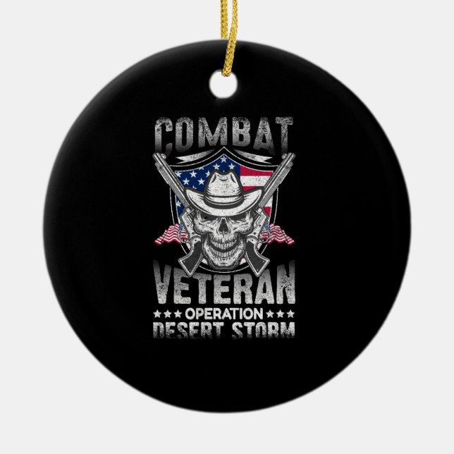 Kampfveteran Wüstensturm Keramik Ornament (Vorne)