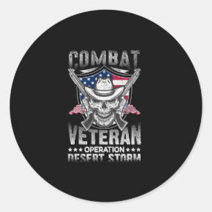 Kampfveteran Wüstensturm Runder Aufkleber