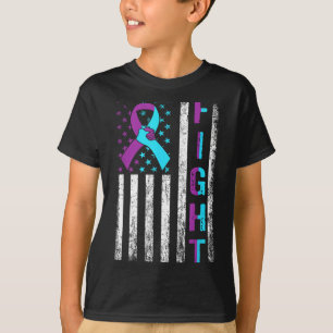 Kampfvorkommen Bewusstsein amerikanische Flagge Ba T-Shirt