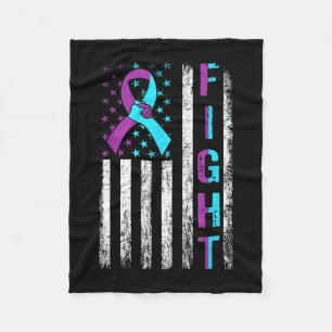 Kampfvorkommensbewusstsein amerikanisches Flaggenb Fleecedecke