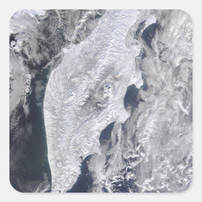 Kamtschatka Halbinsel, Ostrussland 2 Quadratischer Aufkleber (Vorderseite)