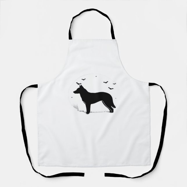 Kanaan Dog - Halloween Moon Silhouette Classic T-S Schürze (Vorderseite)