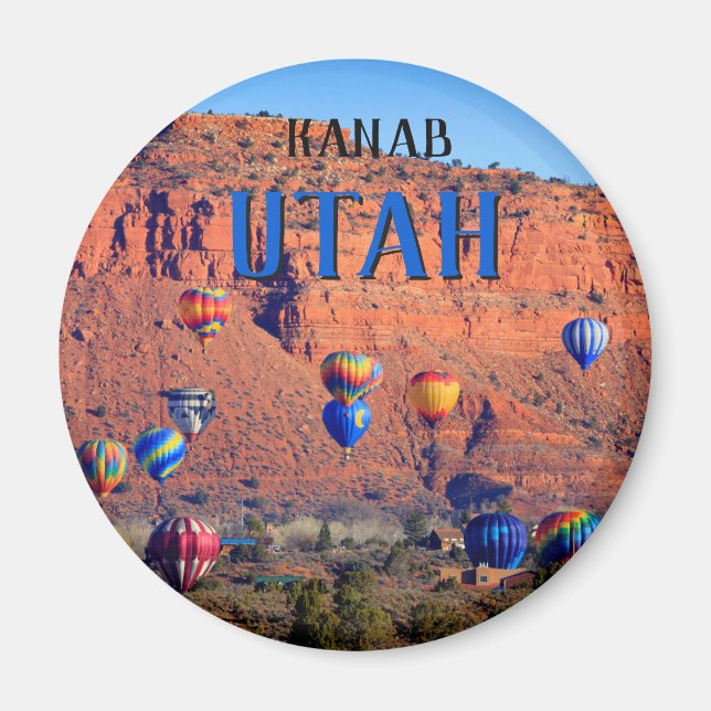 Kanab Utah Hot Air Balloons Magnet (Vorne)