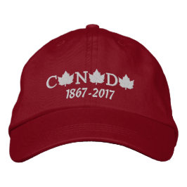 Kanada 150 bestickte Red Baseball Cap Bestickte Baseballkappe