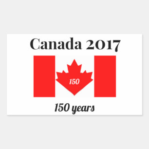 Kanada 150 im Herbst-Flag 2017 Rechteckiger Aufkleber