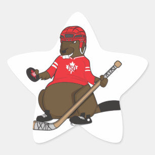 Kanada 150 im Hockey-Biber 2017 Stern-Aufkleber
