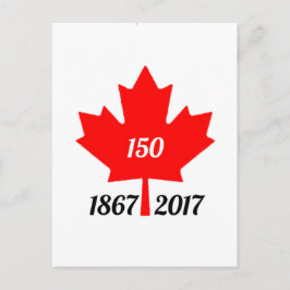 Kanada 150 im Jahr 2017 Ahornblatt Postkarte