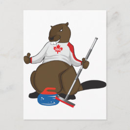 Kanada 150 im Jahr 2017 Curling Beaver Merchandise Postkarte