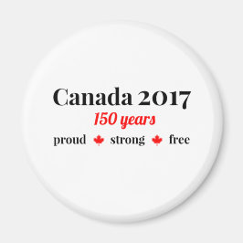 Kanada 150 im Jahr 2017 Proud and Free Magnet