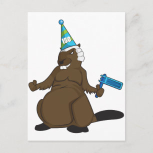 Kanada 150 im Party Beaver Merchandise 2017 Postkarte