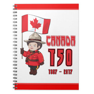 Kanada 150 Jahre Jahrestag Notizblock