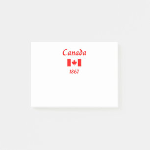 Kanada 1867 Old Balthazar Schriftart Flag Dunkle F Post-it Klebezettel