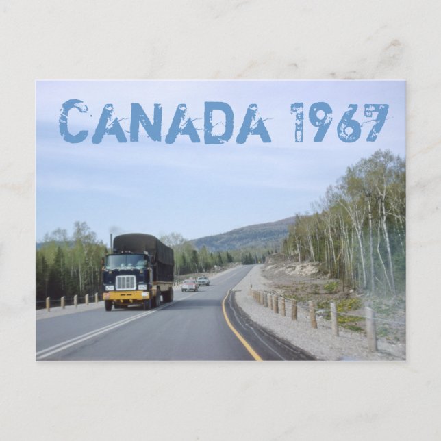 Kanada 1962 Road Trip Postcard Postkarte (Vorderseite)
