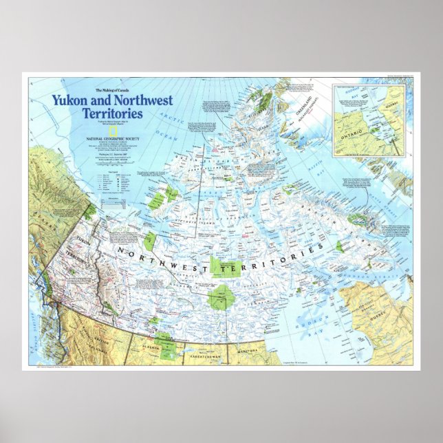 " Kanada: 1997 MOC Yukon und der Nordwest MAP ... Poster (Vorne)