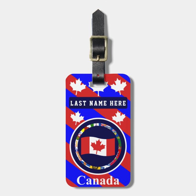 Kanada 1 Gepäckmarke (Adresse auf der Rückseite hi Gepäckanhänger (Vorderseite vertikal)