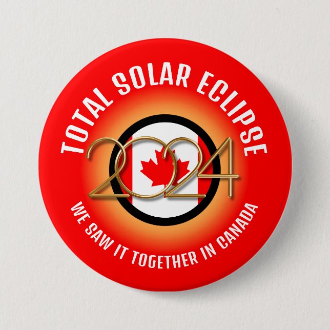 Kanada 2024 INSGESAMT SOLAR ECLIPSE Button (Vorderseite)