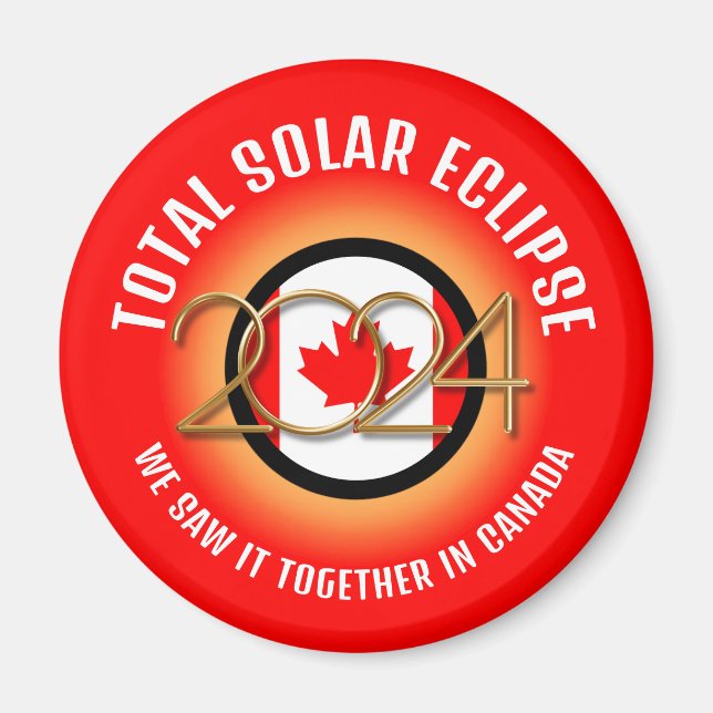 Kanada 2024 INSGESAMT SOLAR ECLIPSE Magnet (Vorne)