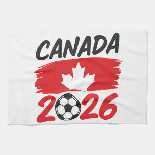 Kanada 2026 Fußball-Fan-Design mit Ahornblatt Geschirrtuch