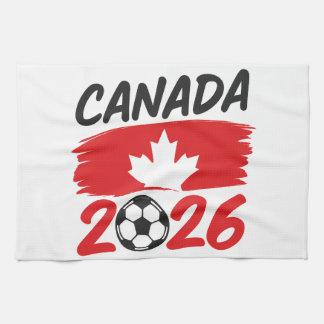 Kanada 2026 Fußball-Fan-Design mit Ahornblatt Geschirrtuch