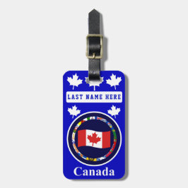 Kanada 2 Gepäckmarke (Ihre Adresse auf der Rücksei Gepäckanhänger