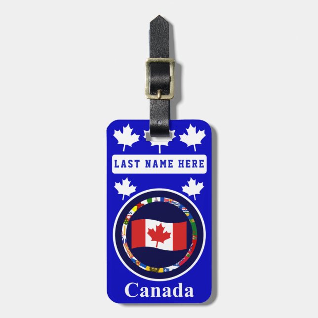 Kanada 2 Gepäckmarke (Ihre Adresse auf der Rücksei Gepäckanhänger (Vorderseite vertikal)