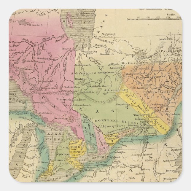 Kanada 2 quadratischer aufkleber (Vorderseite)