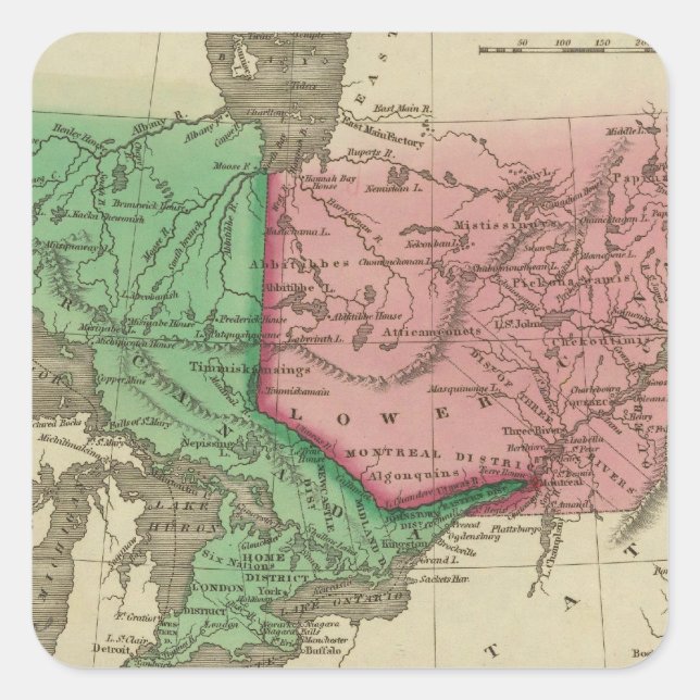 Kanada 3 quadratischer aufkleber (Vorderseite)