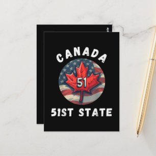 Kanada 51. Staat Lustig Kanada Einundfünfzigster S Postkarte
