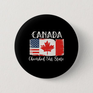 Kanada 51. Staat Lustig Trump Präsident  Button