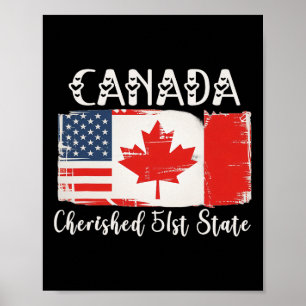 Kanada 51. Staat Lustig Trump Präsident  Poster