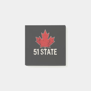 Kanada 51. Staat Trump - amerikanische und kanadis Post-it Klebezettel