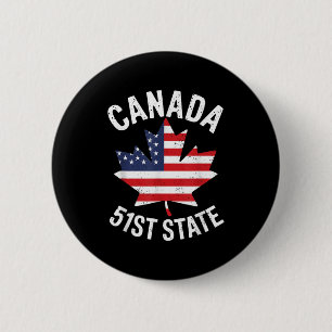 Kanada 51. Staat USA Flagge Kanada 51. Staat Vinta Button