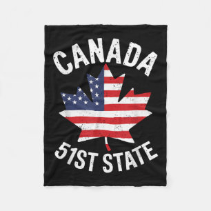 Kanada 51. Staat USA-Flagge Kanada 51. Staat Vinta Fleecedecke