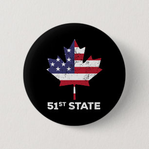 Kanada 51. Staat Vereinigte Staaten Lustiger Präsi Button