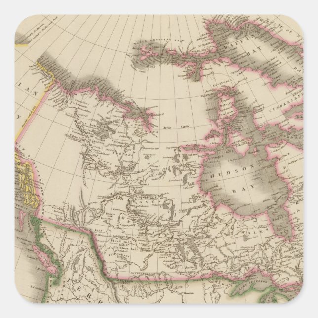Kanada 5 quadratischer aufkleber (Vorderseite)