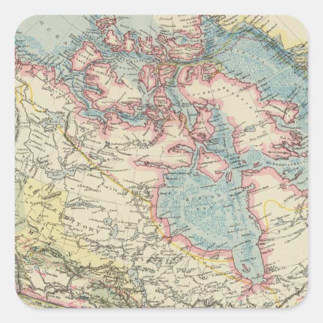 Kanada 6 quadratischer aufkleber (Vorderseite)