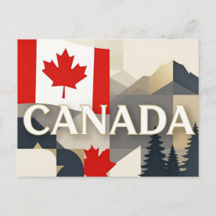 🍁KANADA Ahornblatt und Nationalstolz Postkarte