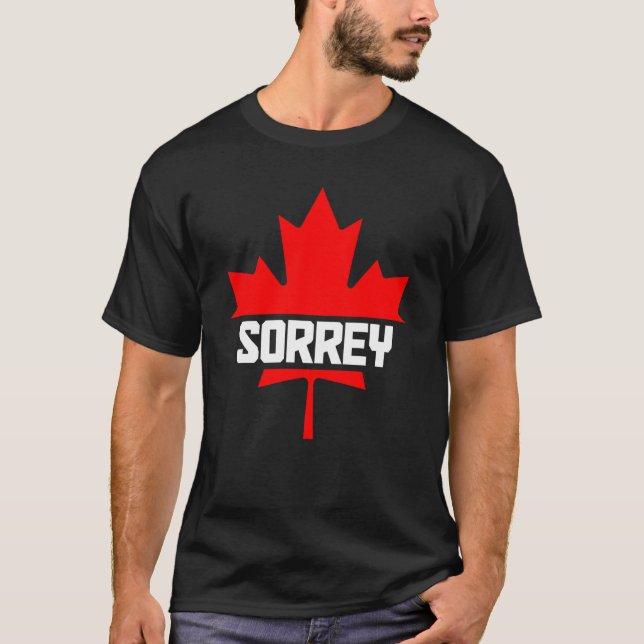 Kanada - Ahornblättrige Sorrey - Kanadische Flagge T-Shirt (Vorderseite)