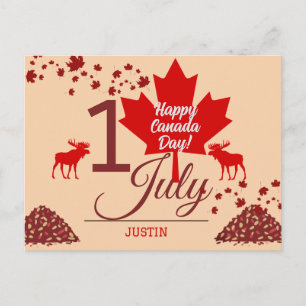 Kanada Ahornleaf, Happy Canada Tag, 1. Juli Feiertagspostkarte