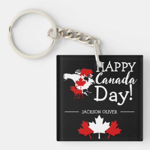 Kanada Ahornleaf, Happy Canada Tag, 1. Juli Schlüsselanhänger