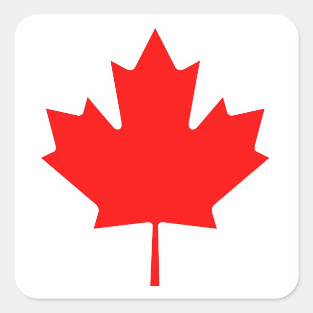 Kanada Ahornleaf Quadratischer Aufkleber (Vorderseite)