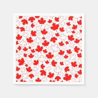 Kanada Ahornleaf Red White Random Muster Serviette