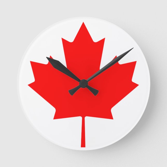 Kanada Ahornleaf Runde Wanduhr (Vorderseite)