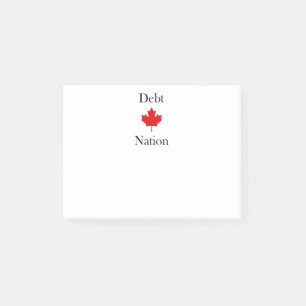 Kanada Ahornleaf Schulden Nation Light Color Post-it Klebezettel