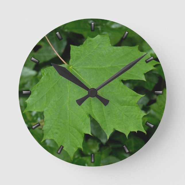 Kanada Ahornleaf-Uhr Kanada Souvenir-Wall-Uhr Runde Wanduhr (Vorderseite)